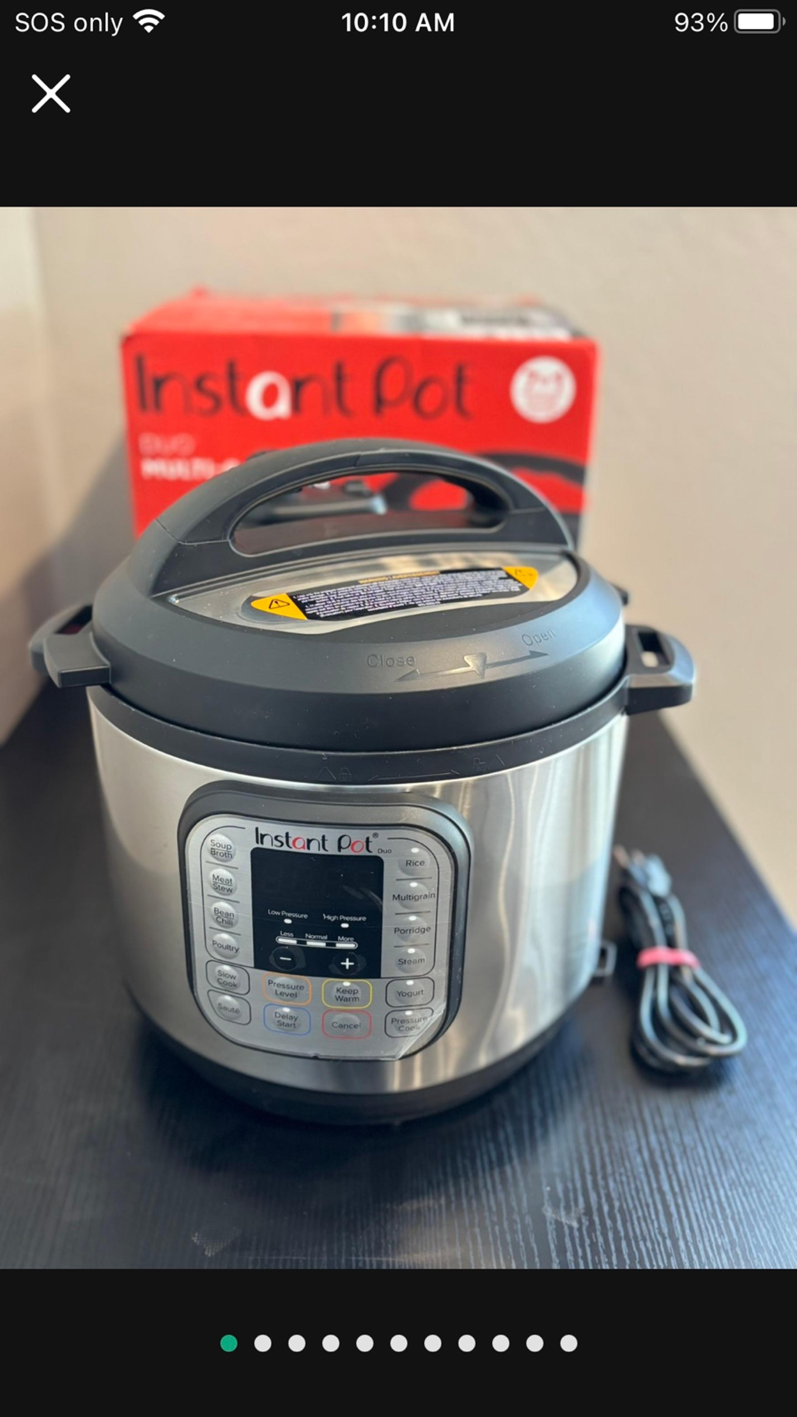 Instant Pot Duo 6 Quart 7-in-1 Programmable Stainless Steel Pressure Cooker