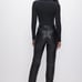 GOOD AMERICAN GOOD ICON FAUX LEATHER PANTS BLACK Size 4/27