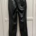 GOOD AMERICAN GOOD ICON FAUX LEATHER PANTS BLACK Size 4/27