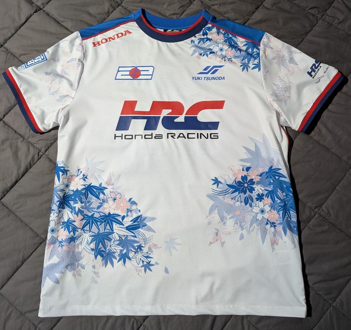 Yuki Tsunoda HRC Honda Racing Collaboration 2025 Suzuka Edition Shirt WHITE XL