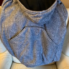 Black Herringbone Fleece Cover for Baby Carrier