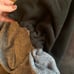 Black Herringbone Fleece Cover for Baby Carrier