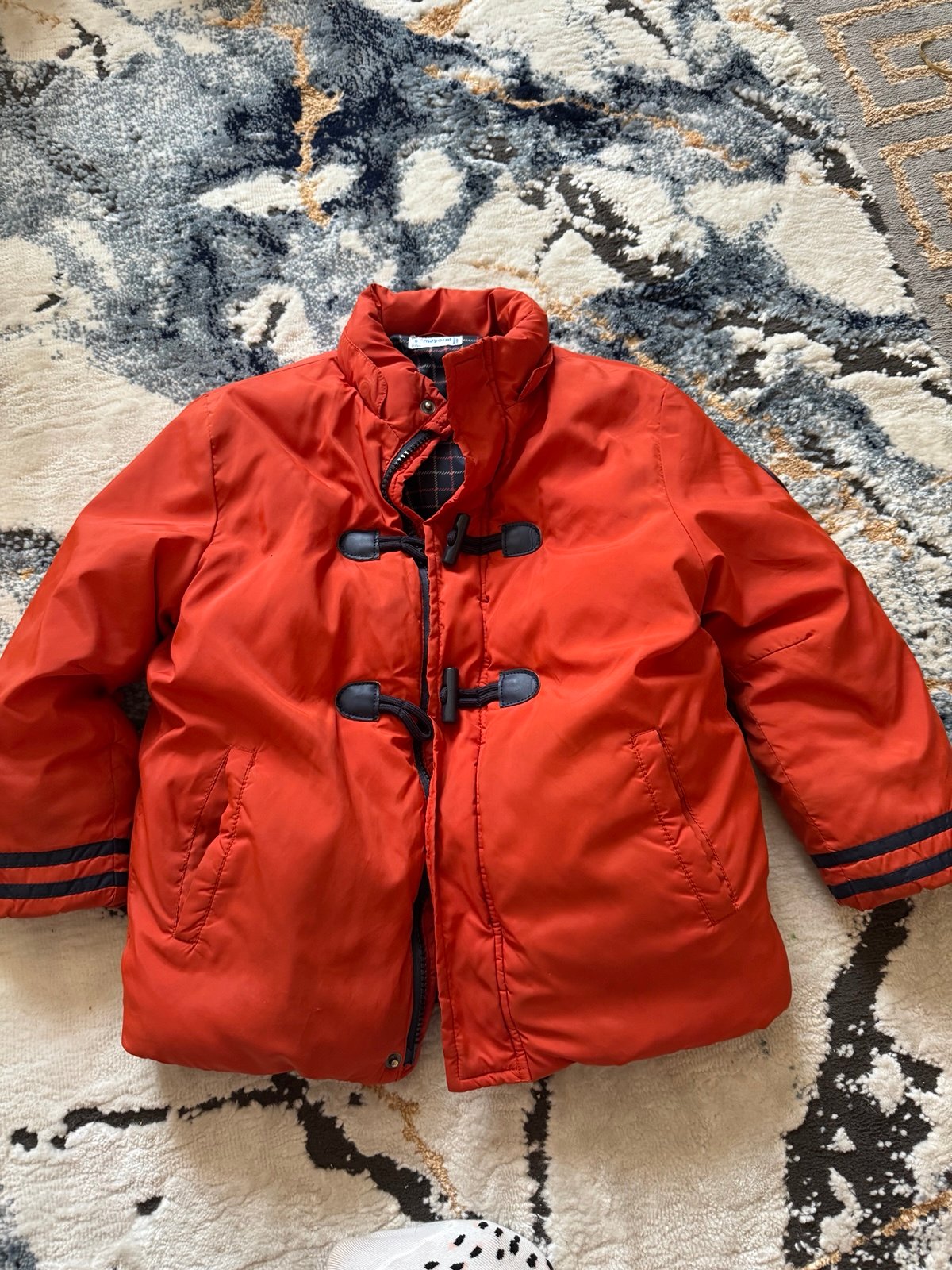 Mayoral toddler boy/girl parka orange puffer