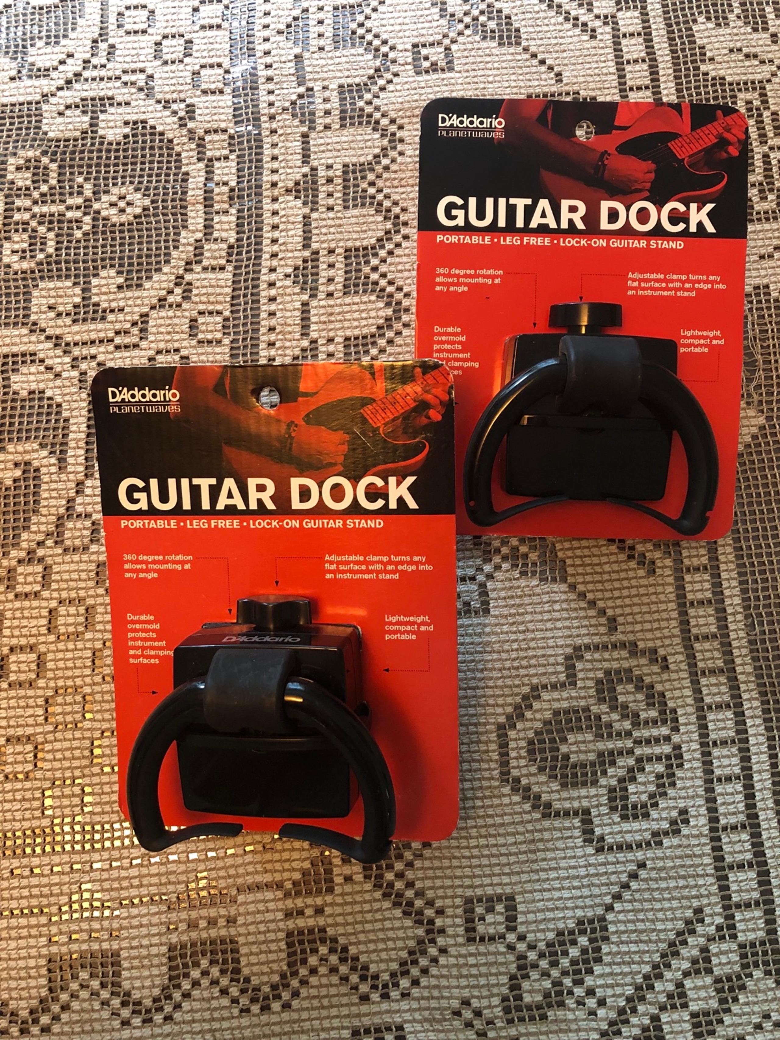 D’addario Guitar Dock LOT of 2 Guitar Stand Portable Lock on Guitar holder
