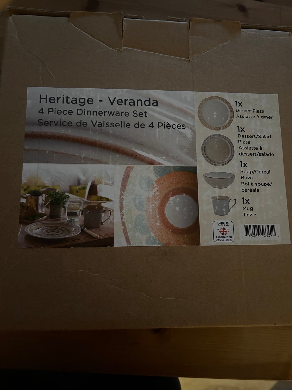 DENBY Heritage Veranda 4-Piece Multi-Colored Dinnerware Set
