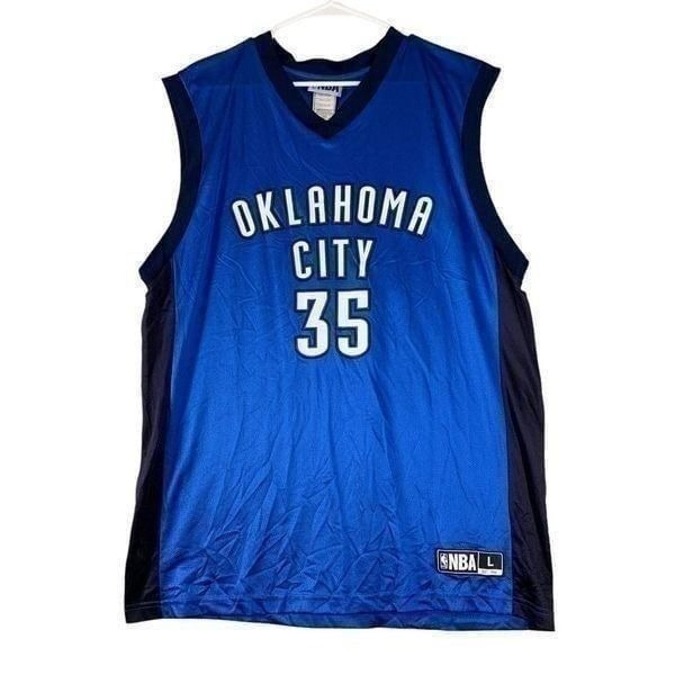 NBA Oklahoma City Thunder Kevin Durant Basketball Jersey Men Medium Blue