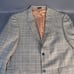 Stacy Adams Gold Gray Plaid Blazer Men's Size 46R Sports Suit Coat