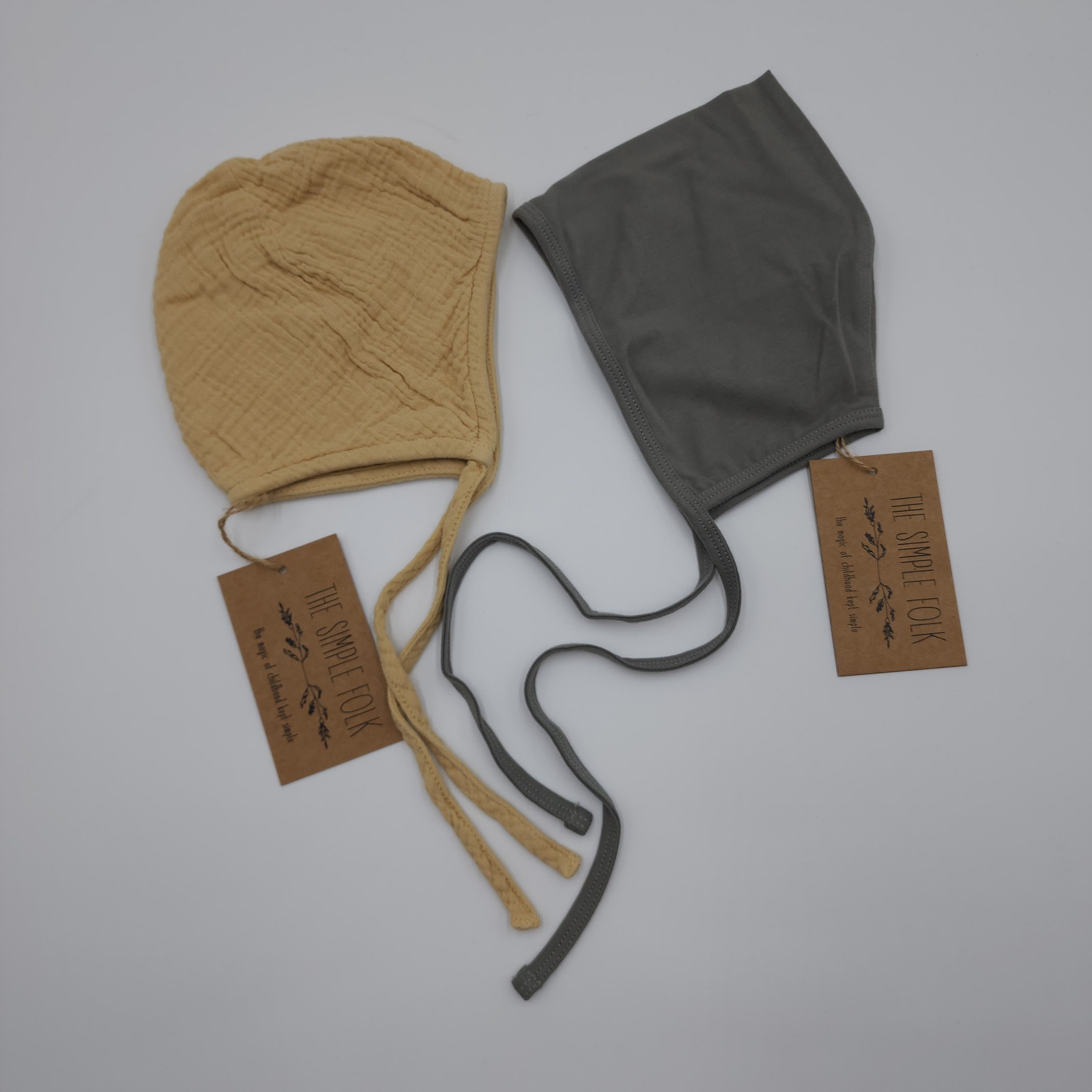 The Simple Folk Bundle of Two The Garden Bonnet and The Pixie Hat Size 6/12 Mon