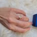4CT Emerald Sapphire Engagement Ring Size 4,5,6,7,8,9,10