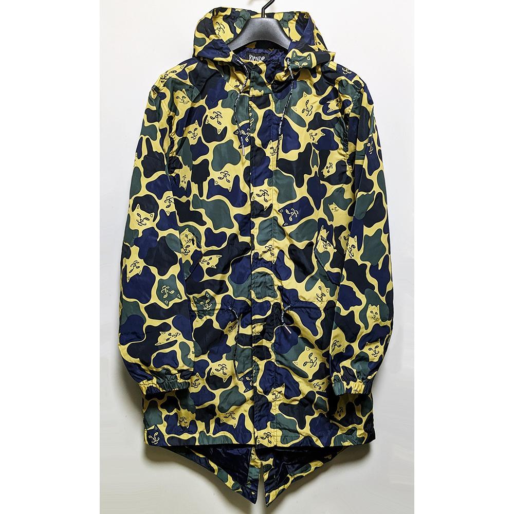 RIPNDIP Cat Camouflage Fish Tail Parka Jacket L Like New