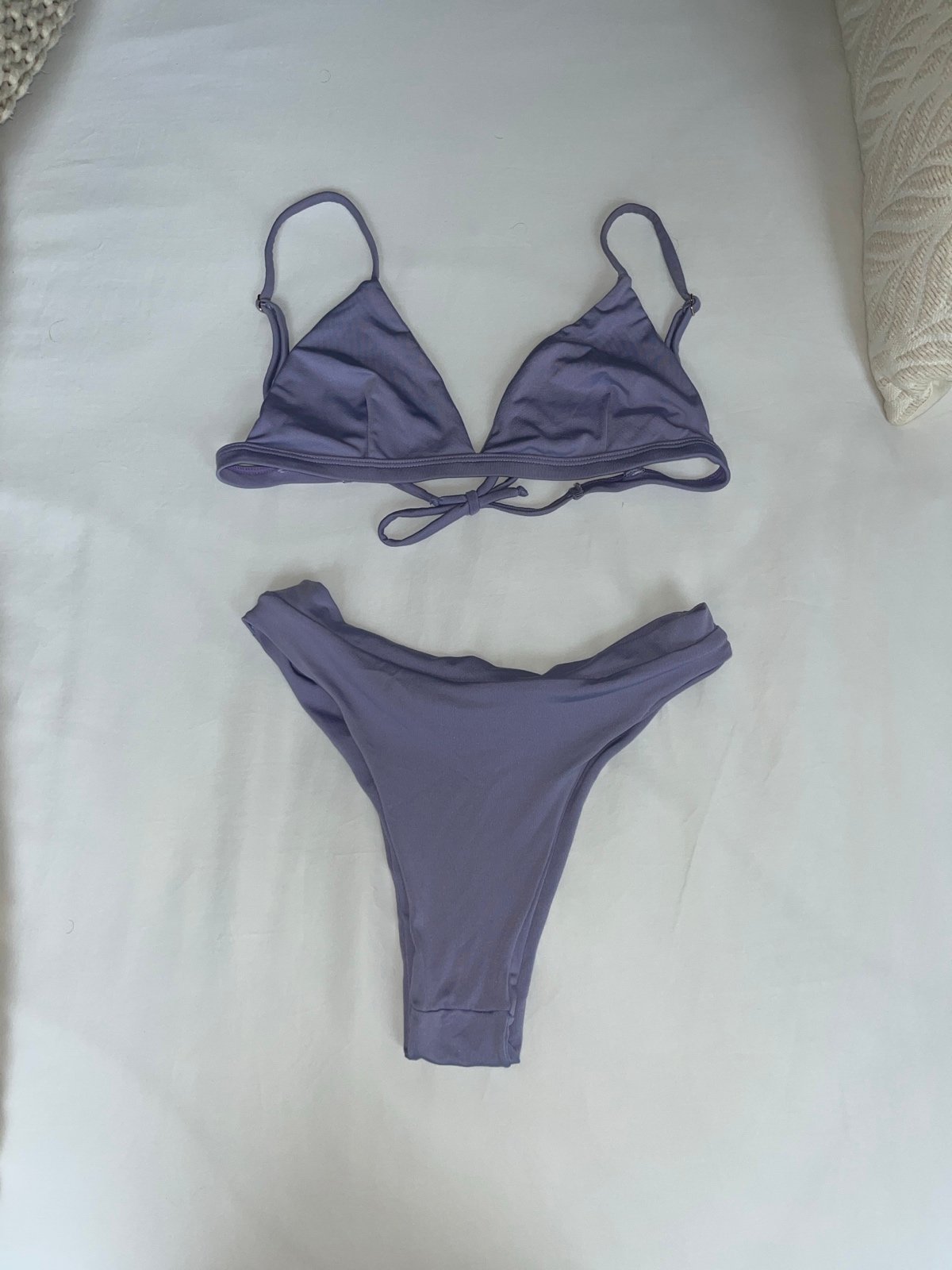 San Lorenzo Tie Back Triangle Bikini Top and High Waisted Cheeky Bottom