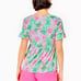 Lilly Pulitzer Jodee Ruffle Sleeve Swing Floral Top - Surf Blue So Shellegant M