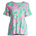 Lilly Pulitzer Jodee Ruffle Sleeve Swing Floral Top - Surf Blue So Shellegant M