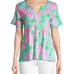 Lilly Pulitzer Jodee Ruffle Sleeve Swing Floral Top - Surf Blue So Shellegant M