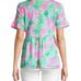 Lilly Pulitzer Jodee Ruffle Sleeve Swing Floral Top - Surf Blue So Shellegant M