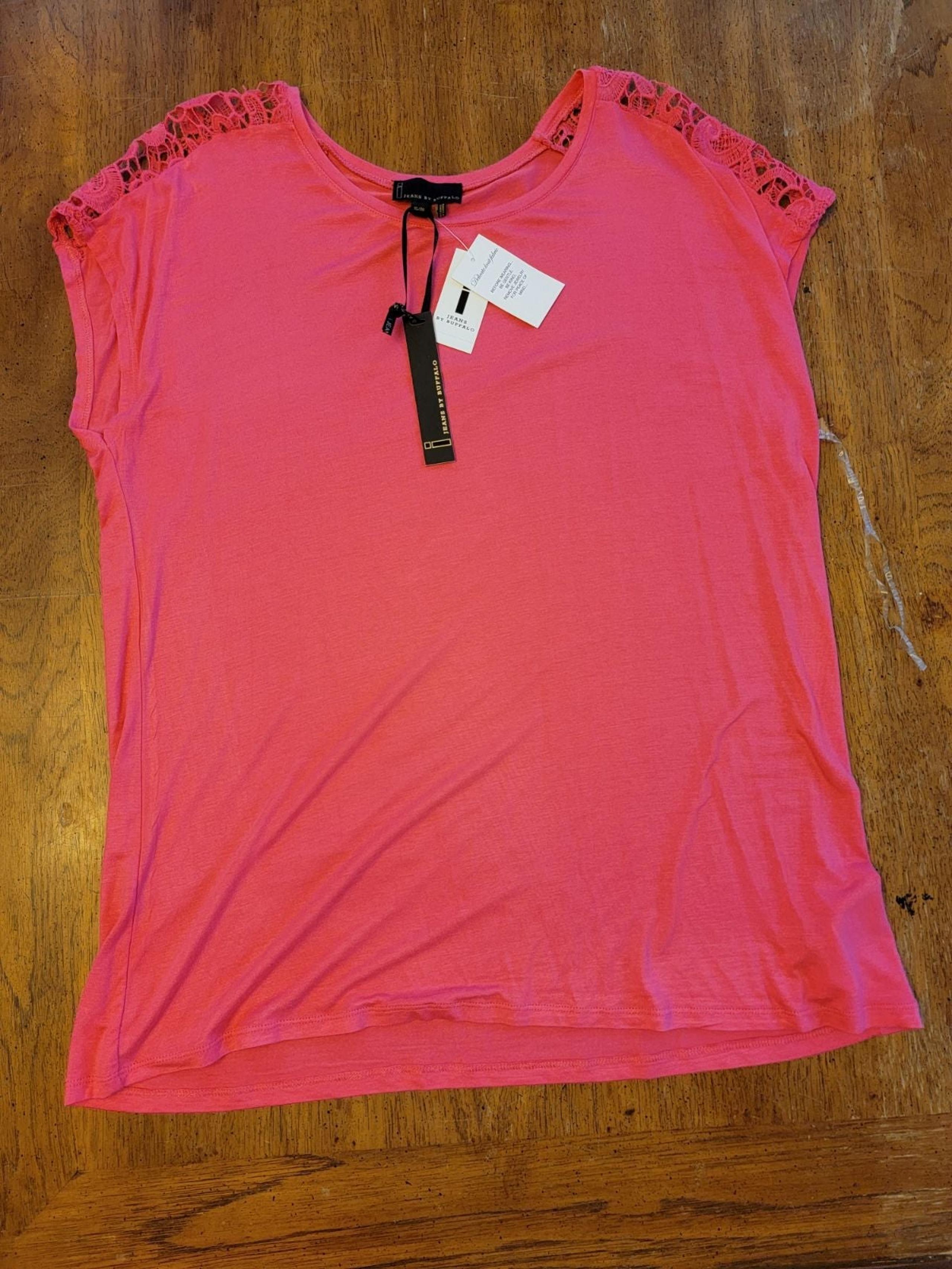 Women's I Jeans by Buffalo Pink Short Sleeve Top - Size XL