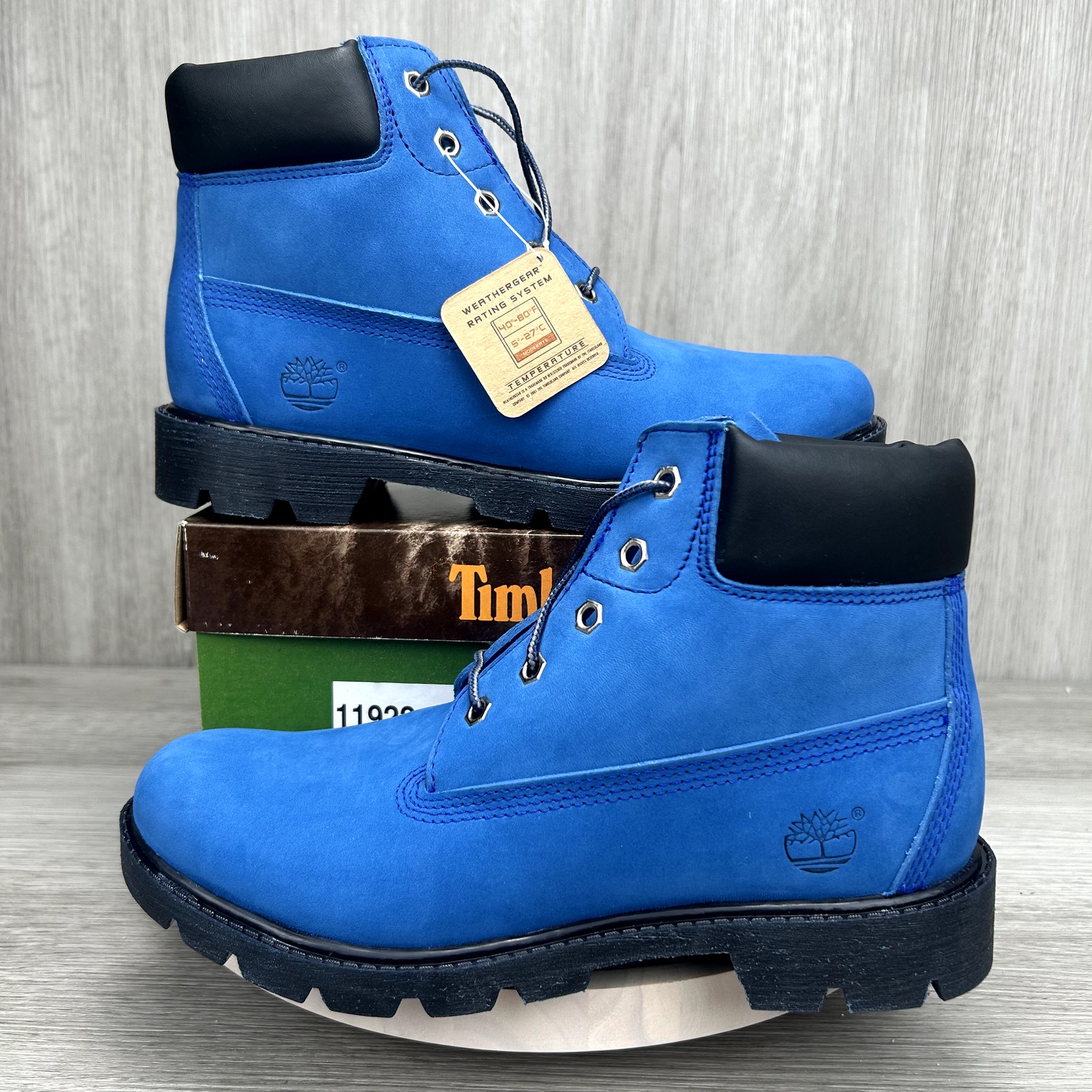 Timberland 6-Inch Premium Waterproof Boots Blue Sz 6 Sneakers Royal Nubuck