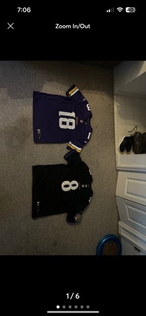 Official NFL Lamar Jackson and Justin Jefferson jersey bundle
