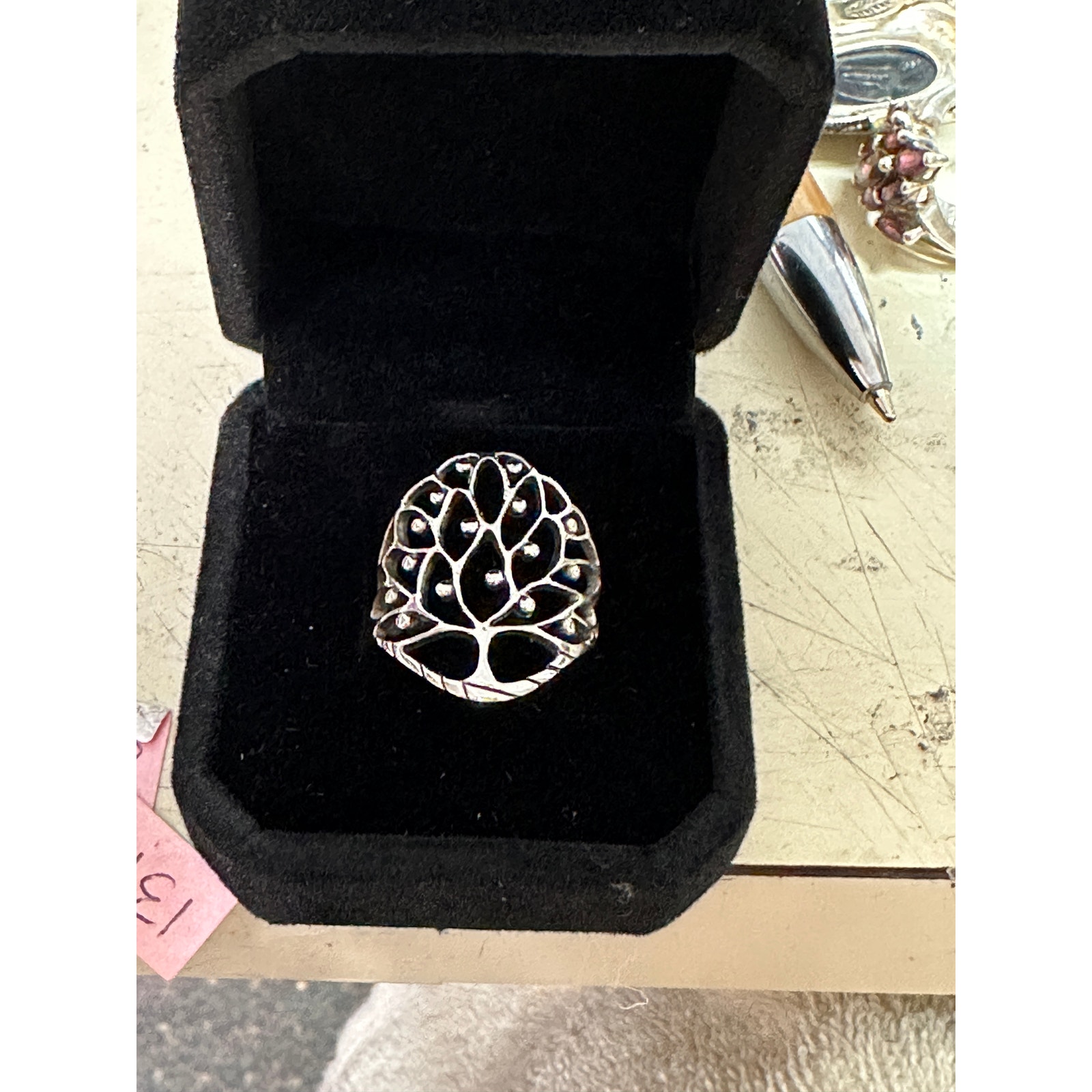 Sterling Silver Tree of Life Ring Size 7.5 ~ Open Work Tree Design Ring 7.5