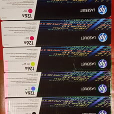 5 HP Laserjet 126A Toner Print Cartridges 1 Black, Cyan, Yellow & 2 Magenta