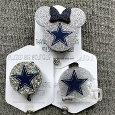 Dallas Cowboys Retractable Name Badge Reel ID Holder Set