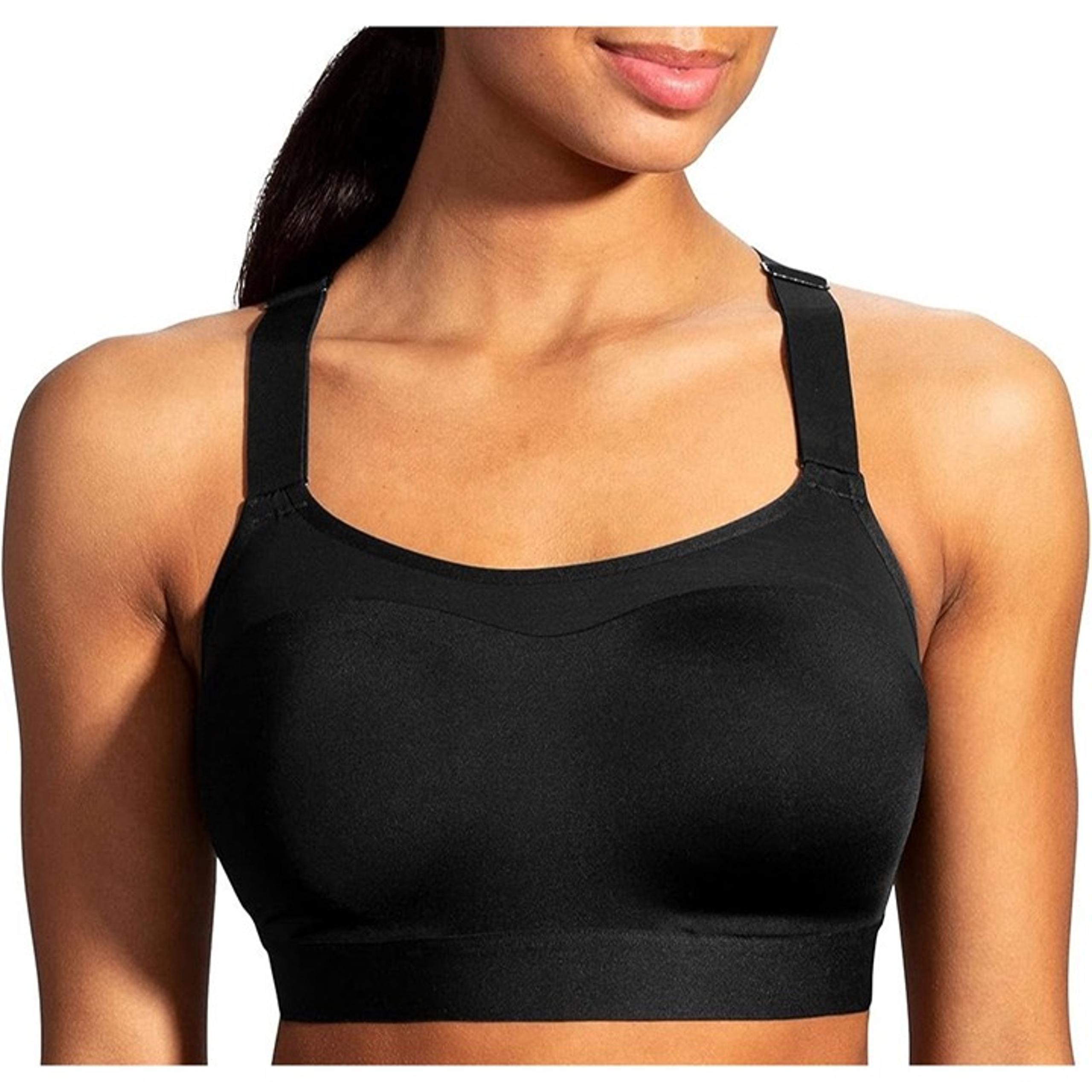 BROOKS Womens Size 32FF Black Dare Racerback Wireless Sports Bra Style 350073