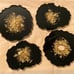 Black and gold geode coasters