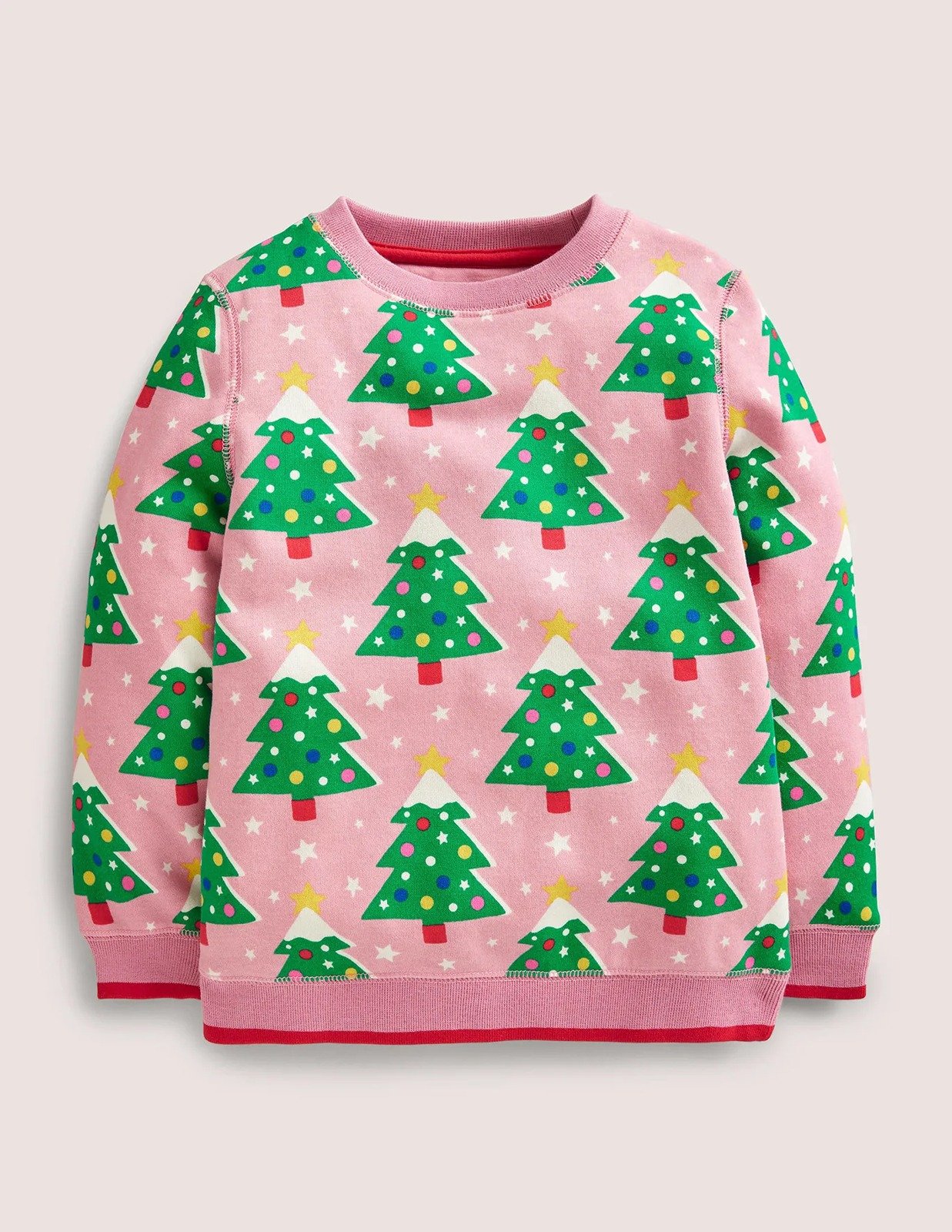 NWOT Mini Boden Festive Printed Crew Neck Sweatshirt 9-10Y