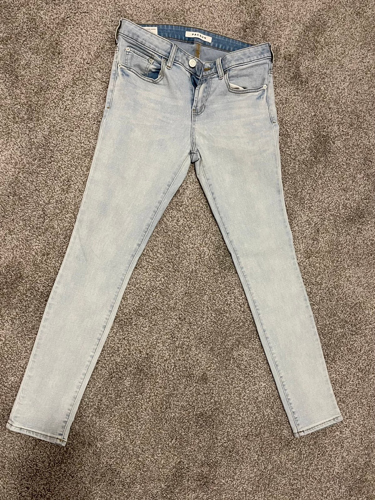 PacSun Light Stacked Skinny Jeans (Mens) - Size 29x30