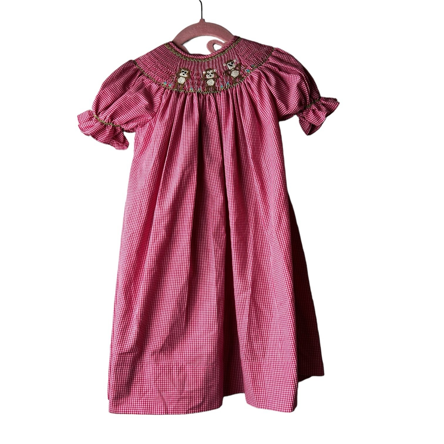 Marjorie's Daughter Smocked 100% Cotton Dress Plaid 2T