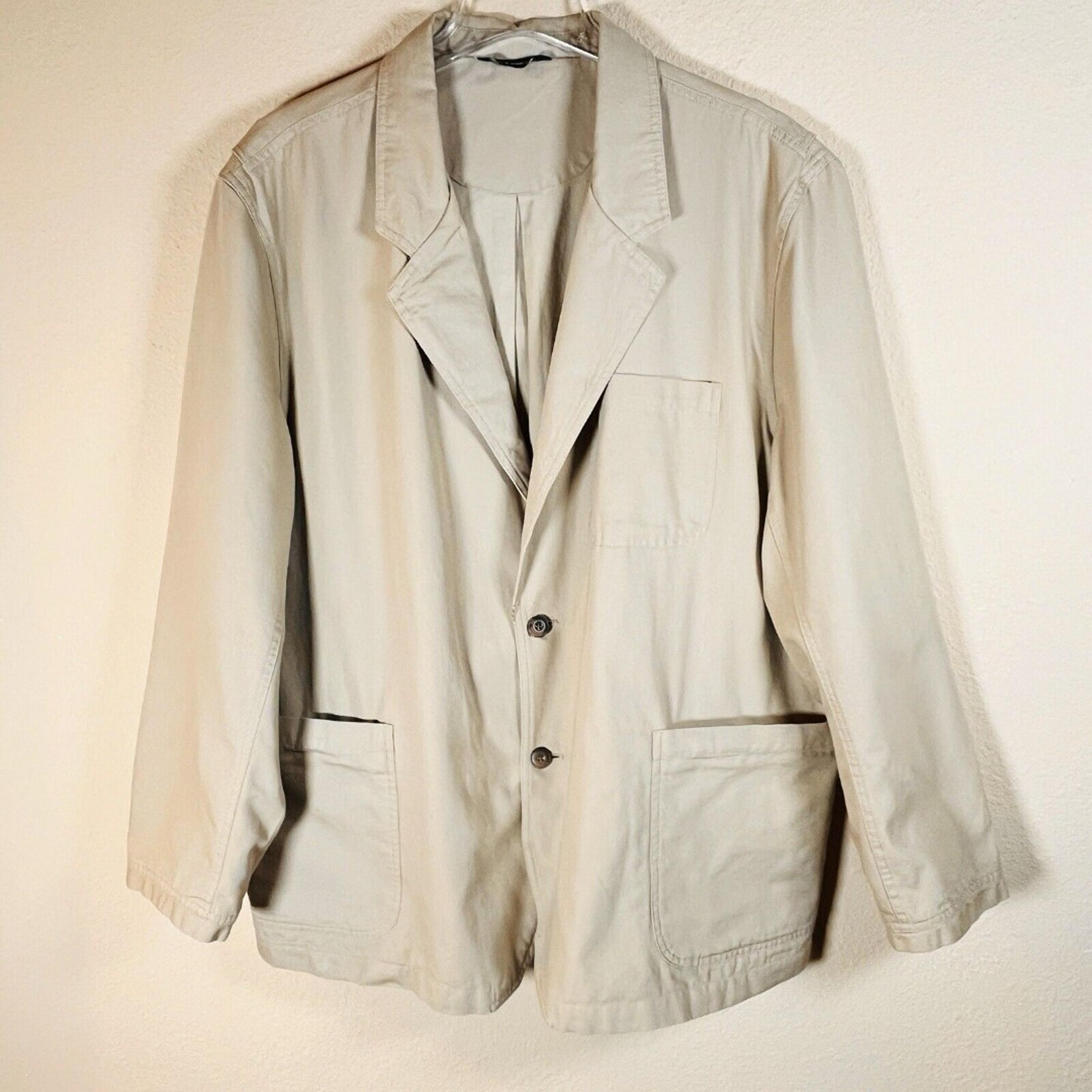 Duluth Trading Company Mens 2XL Cotton Canvas Khaki Chore Jacket Barn Coat