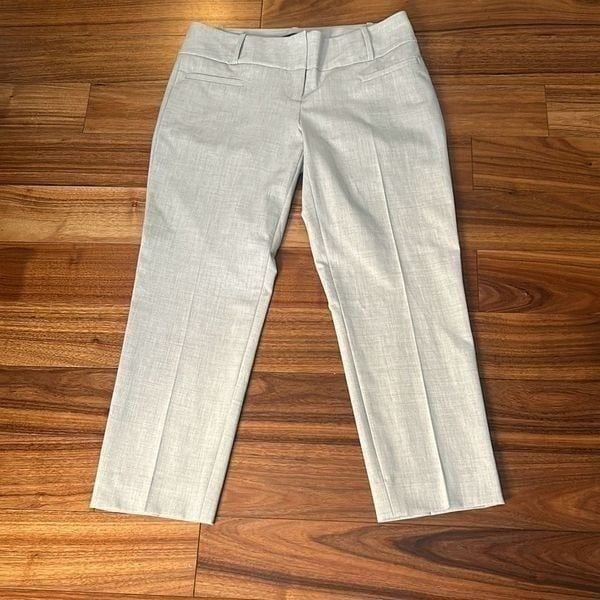 The limited collection drew cropped dress pants mid rise wide waistband straight