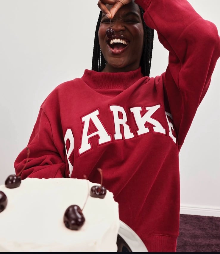 PARKE SOLD OUT VALENTINE’S DAY MOCKNECK- BURGUNDY