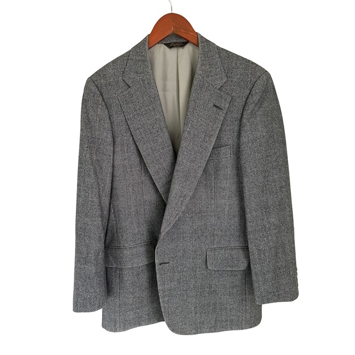 Paul Stuart Wool Blazer Jacket Gray Lined Size 43-37