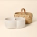 Hearth & Hand Magnolia Natural Woven Scalloped Baby Diaper Caddy