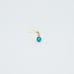 Solid 14kt gold Nose Stud Green Opal