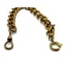 Short Gold Plated Vintage Curb Link Watch Chain