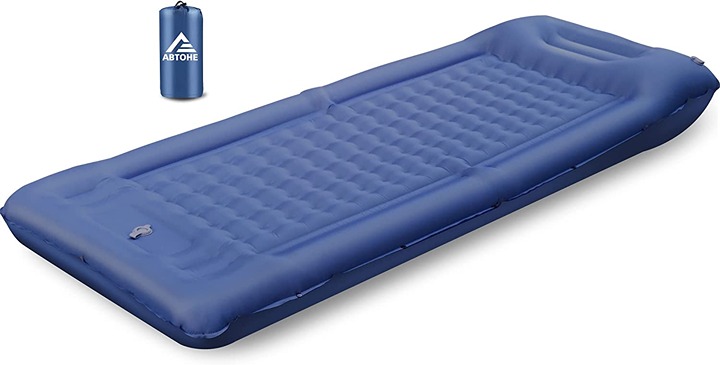 Sleeping Pad - Camping Sleeping Pad Inflatable - with Built-in Foot Pump-hjmnghj