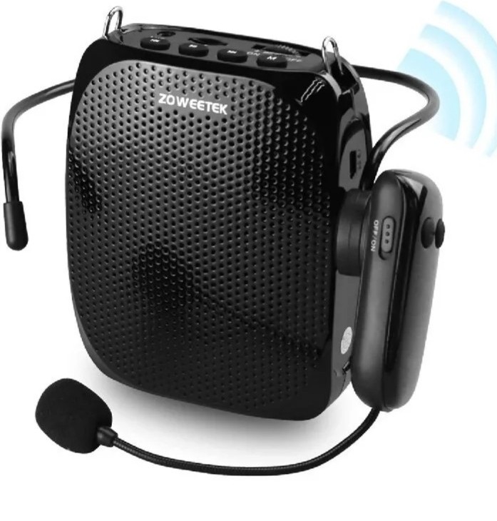 ZOWEETEK Voice Amplifier with UHF Wireless Microphone Headset, 10W 1800mAh Porta
