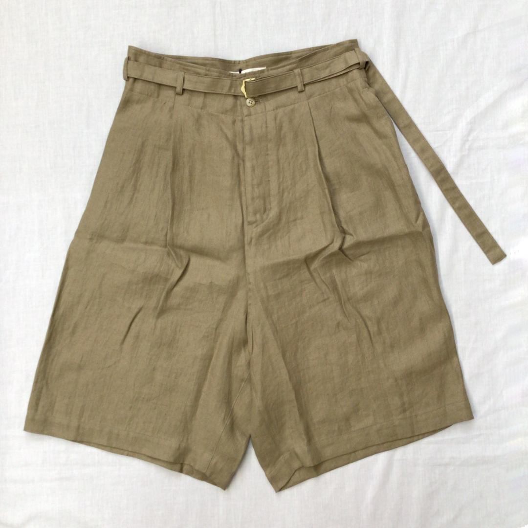 susuri (Susuri) Half Pants, Khaki, Linen, Size 1
