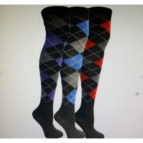 Thigh High Argyle socks 3 Pair Bundle