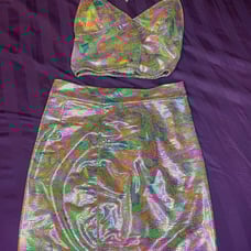 Y2k Halter Top and Miniskirt