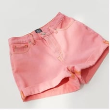 BDG High-Waisted Mom Pink Hipster Boho Peasant Hippie Art Deco Farm Shorts