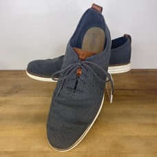 Cole Haan Original Grand Knit Wing Tip Oxford Mens 11.5 Magnet Gray Brogues Work