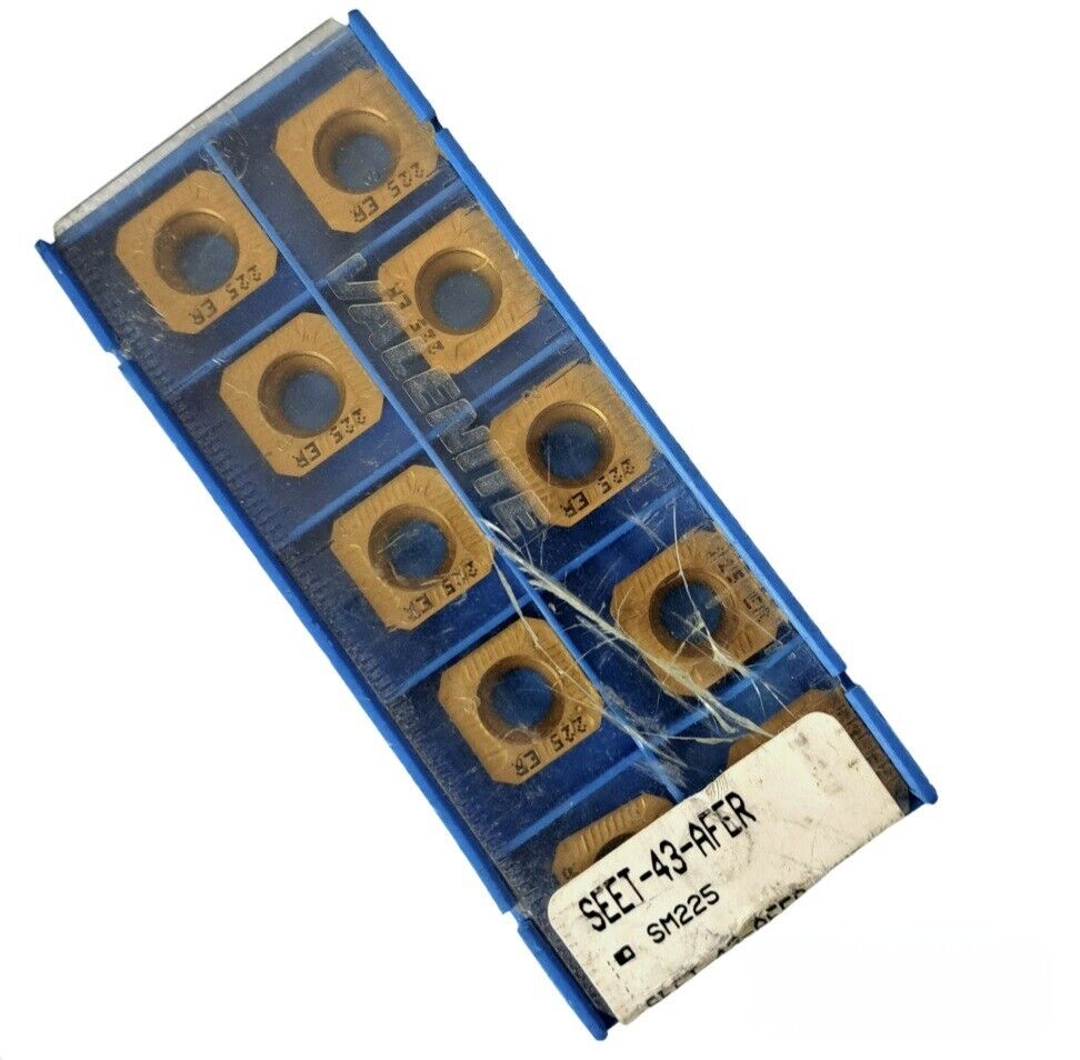 Valenite SEET 43 AFER Grade SM225 New Carbide Inserts Factory Pack 10 Inserts