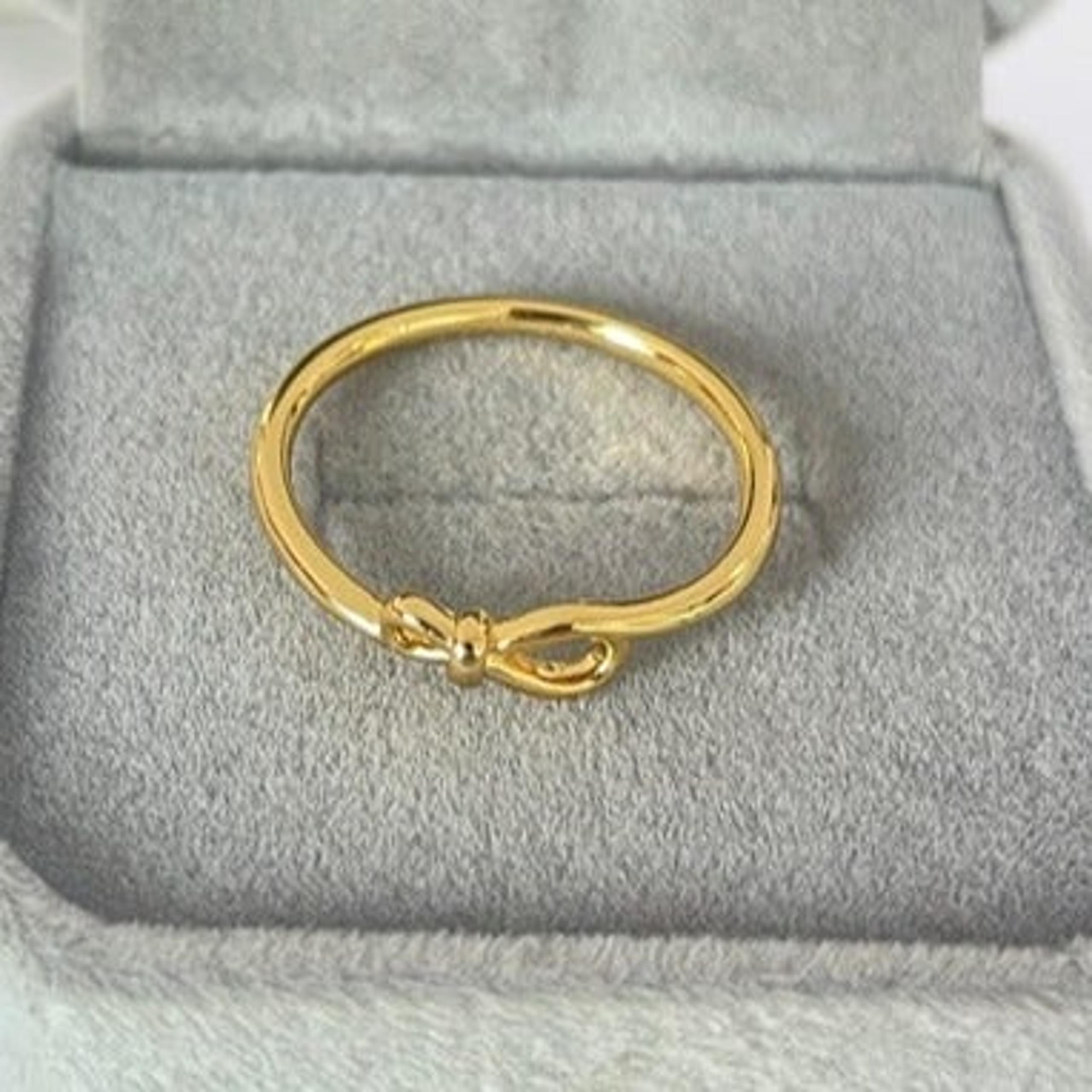 Pandora Ring Infinity Knot Ring Gold plated Women Jewelry-Size 7