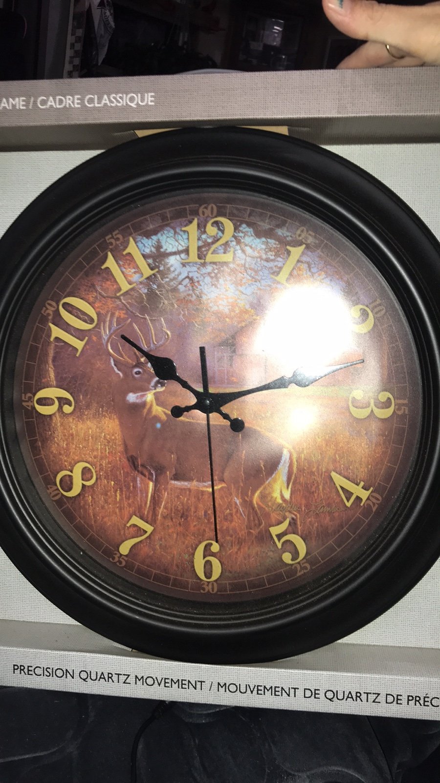 16 inch deer clock