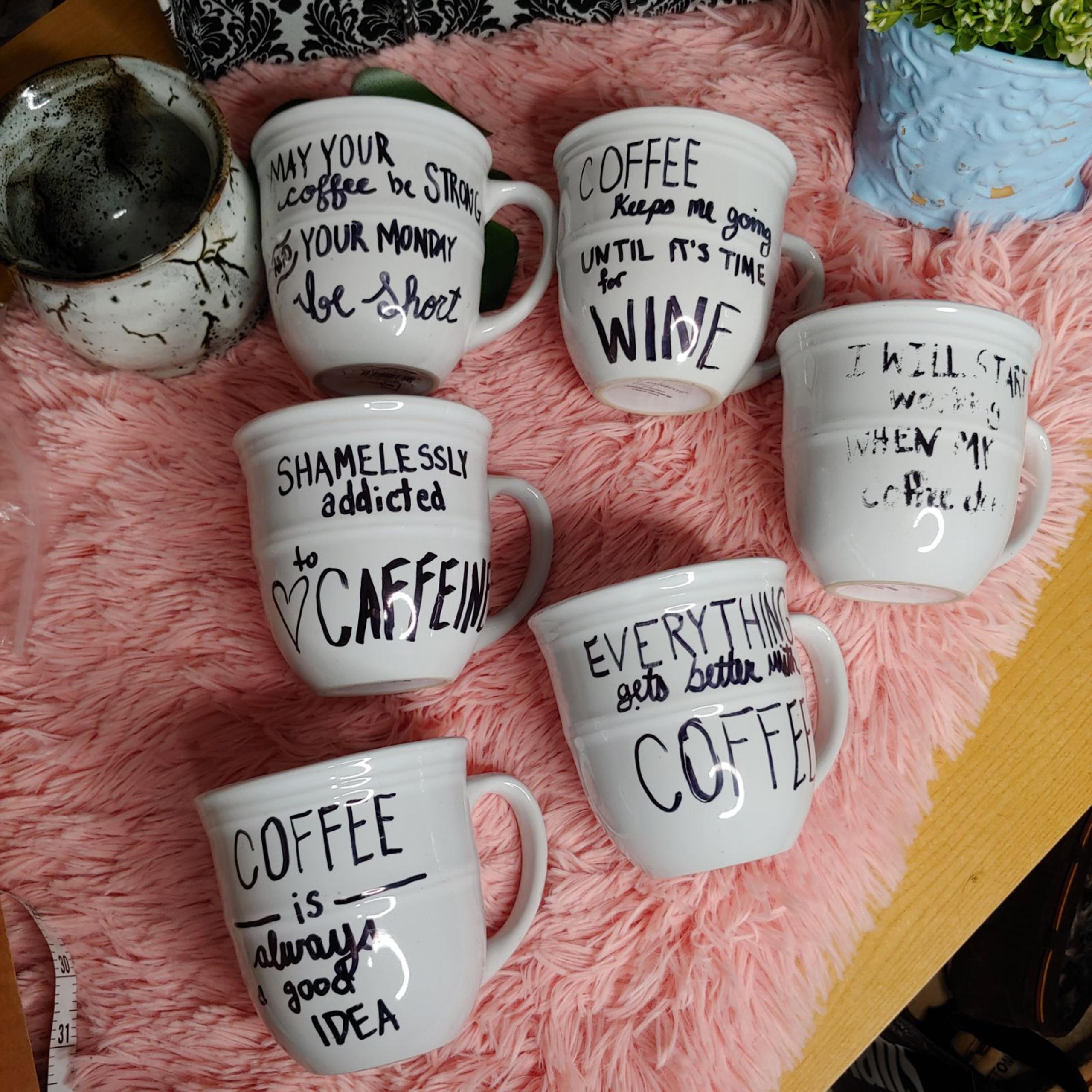 Mainstays stonewear custom white coffee cups mugs