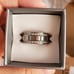 Solid Titanium Double Row Wedding Band Ring