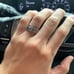 Solid Titanium Double Row Wedding Band Ring